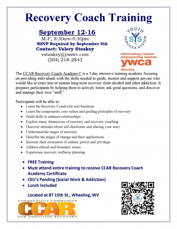 Recovery Coach Academy | Calendar | Youth Services System, Inc. | Youth  Services System, Inc.